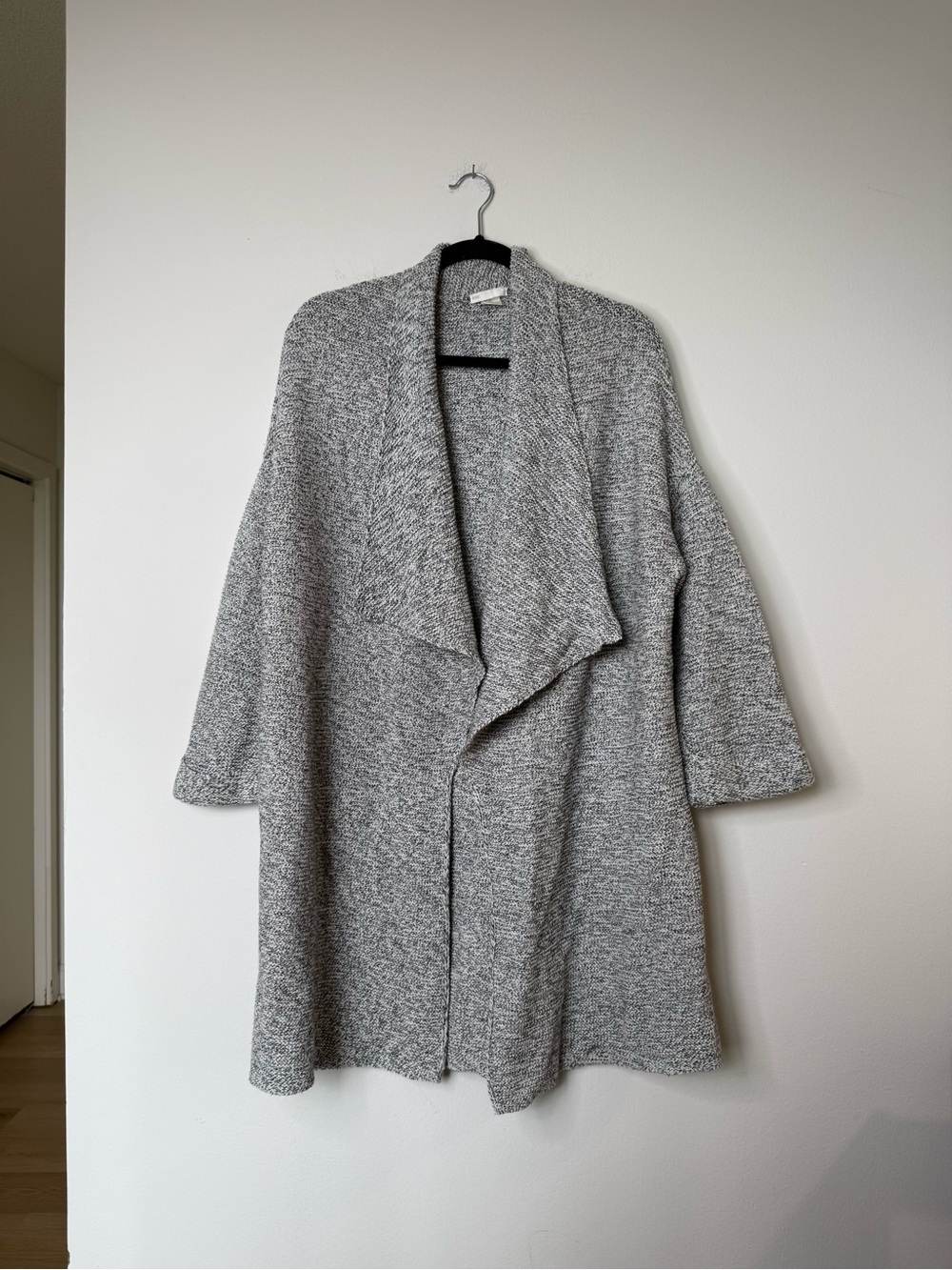 H&M Heather Gray Open-Front Knit Cardigan